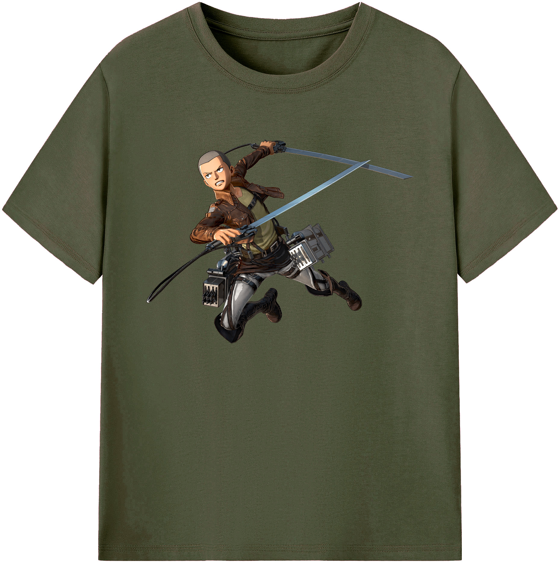 （画像用） 進撃の巨人 コニー·スプリンガー Attack on Titan Connie Springer 綿100％ メンズ半袖Tシャツ｜肌触りやわらか＆通気性